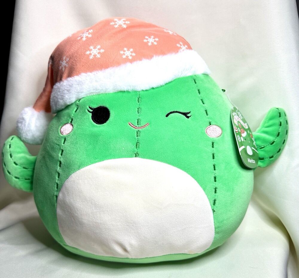 Squishmallows 12" Maritza Cactus with Santa Hat Christmas Plush New With Tags